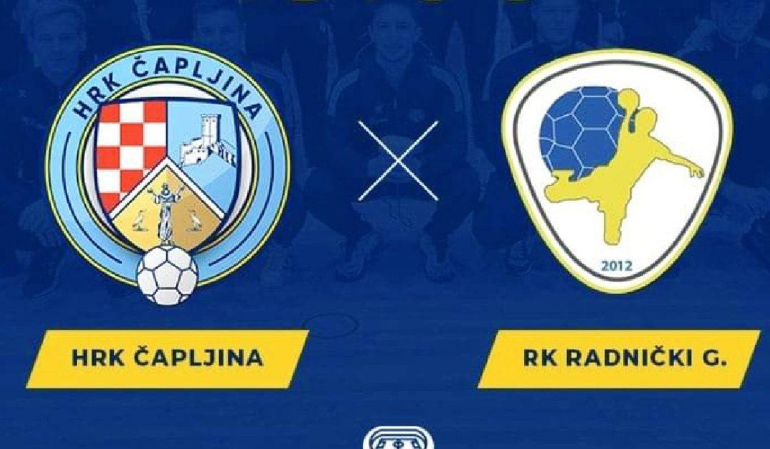 Rukometaši Čapljine večeras igraju protiv Radničkog