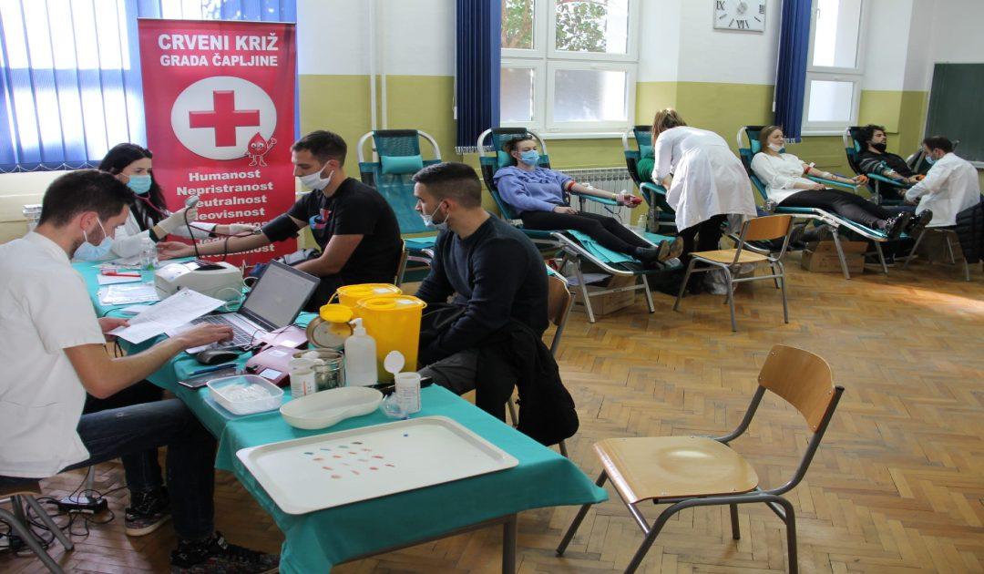 U srijedu u Srednjoj školi Čapljina akcija darivanja krvi