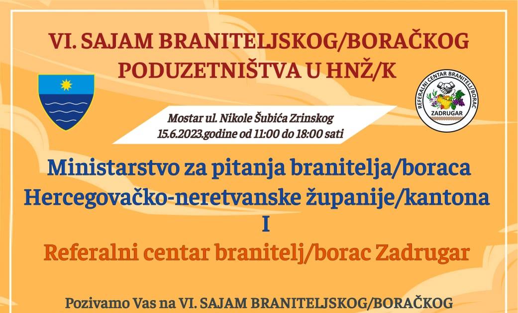 6. Sajam braniteljskog poduzetništva u HNŽ-u