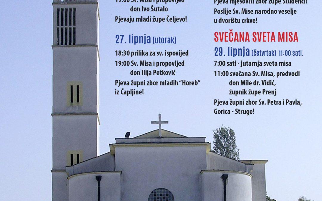 U ponedjeljak počinje proslava titulara župe Struge-Gorica