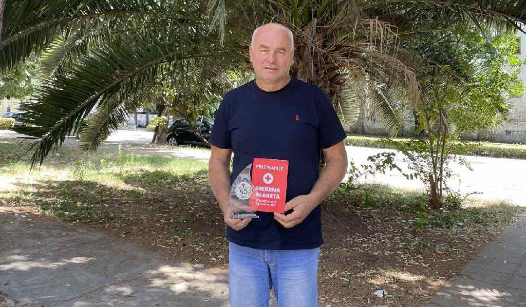 Čapljinac Ozrenko Matić dobitnik Srebrne plakete za 50 darivanja krvi