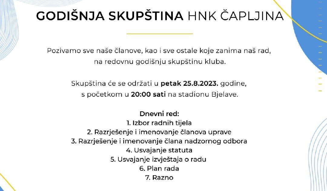 U petak u Bjelavama Skupština kluba