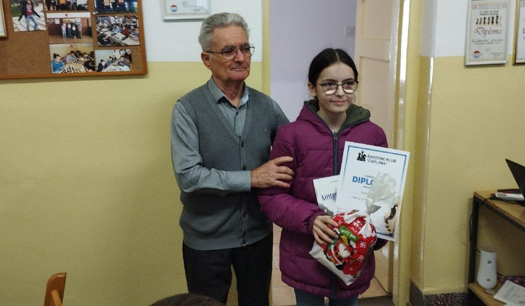 AUDIO: Petra Šutalo pobjednica božićno – novogodišnjeg šahovskog turnira u Čapljini
