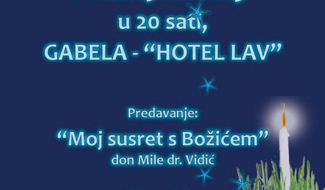 U “Hotelu Lav” održati će se predavanje za mlade “Moj susret s Božićem”