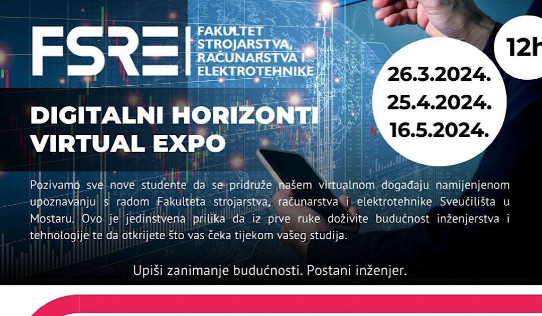 Poziv na “Digitalni Horizonti: Virtual Expo” u sklopu kampanje FSRE Mostar