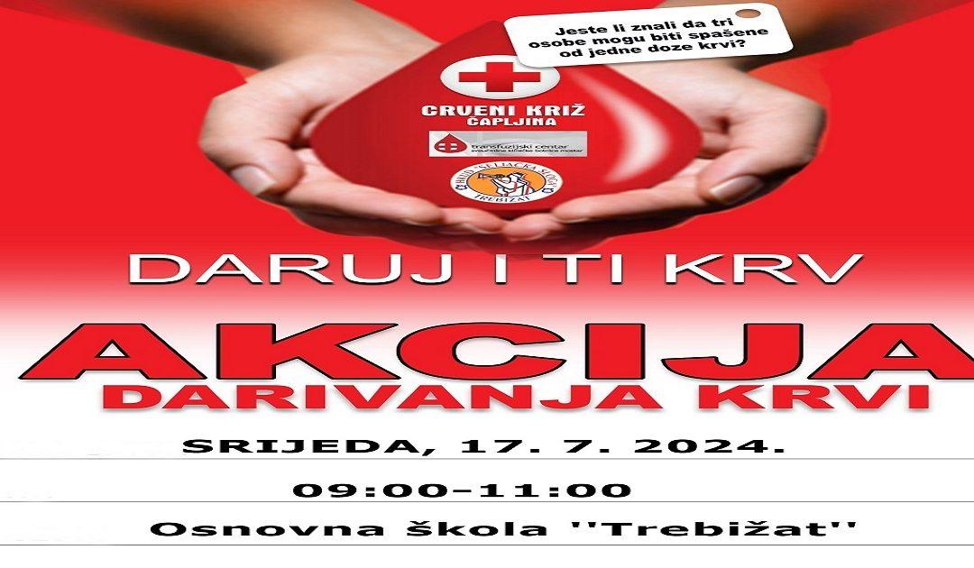 U srijedu u Trebižatu akcija darivanja krvi