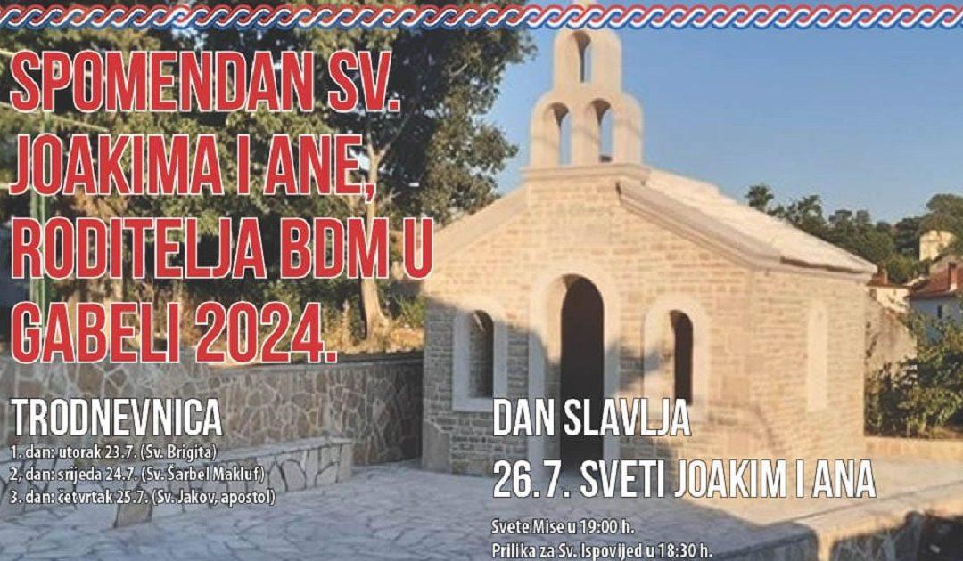U Gabeli proslava spomendana svetih Joakima i Ane