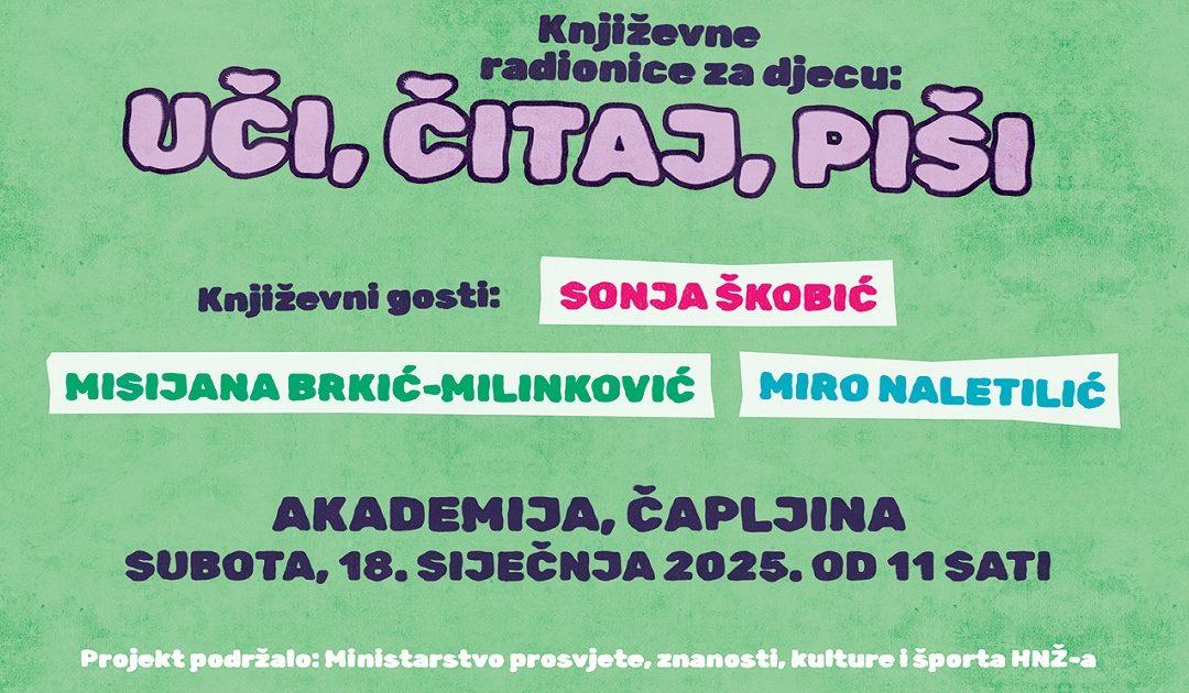 DJECO, PRIJAVITE SE –  U Čapljini u subotu radionica Uči, čitaj, piši!