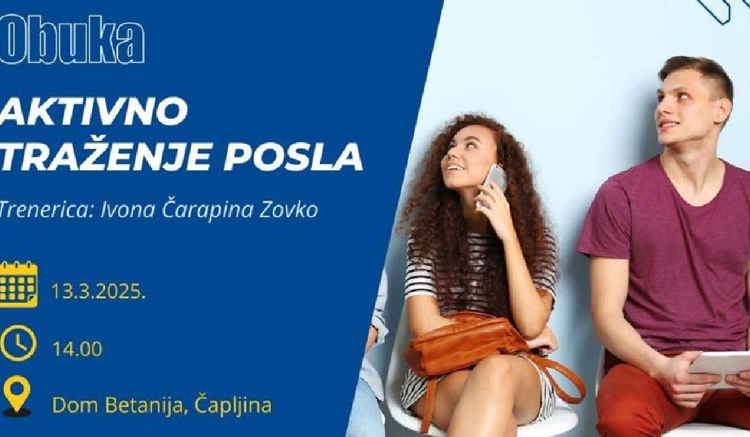 Projekt YourJob poziva sve mlade nezaposlene Čapljince da se prijave na besplatnu obuku