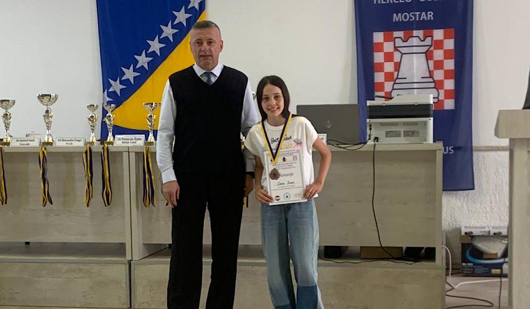 Čapljinka Dora Šimić osvojila brončanu medalju na šahovskom prvenstvu BiH