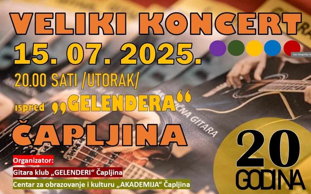 Gitara klub “Gelenderi“ Čapljina slavi 20 godina postojanja