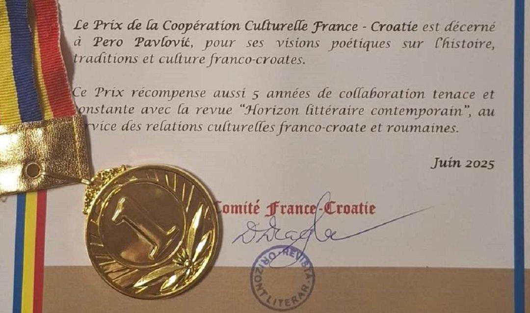 Književnik Pero Pavlović dobitnik nagrade za francusko-hrvatsku književnu suradnju