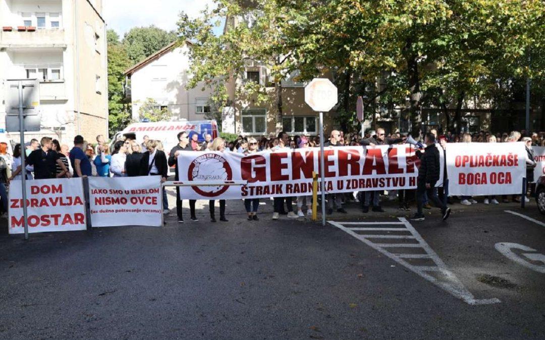 Općinski sud Mostar zabranio štrajk zdravstvenih djelatnika u HNŽ-u