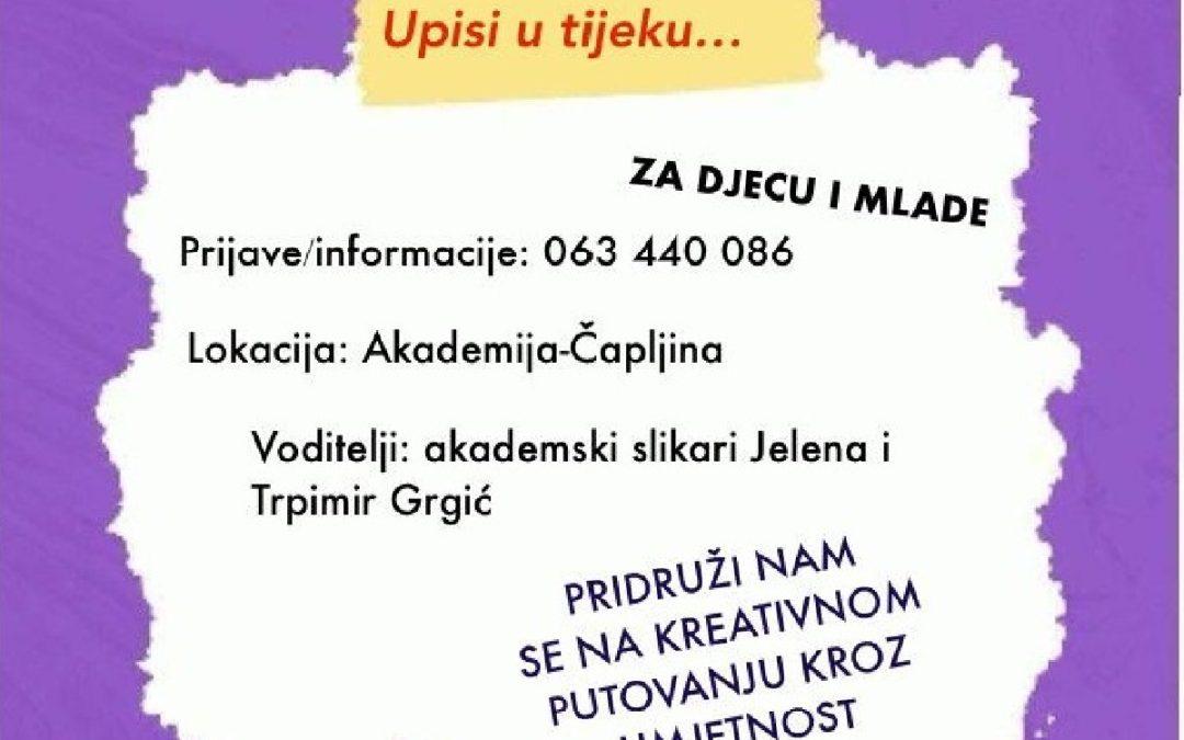 Kreativna likovna radionica za djecu i mlade u Akademiji