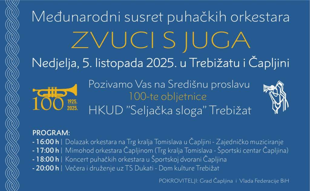 HKUD ‘Seljačka sloga’ Trebižat slavi 100 godina uz ‘Zvuke s juga’