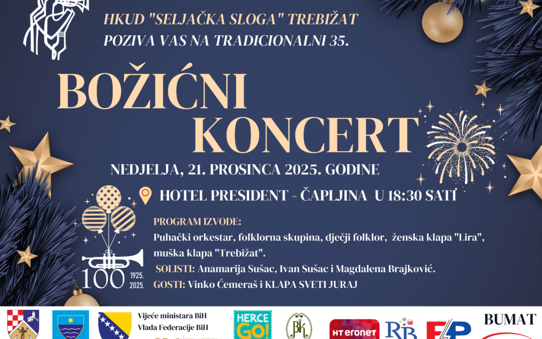U nedjelju Božićni koncert Seljačke sloge