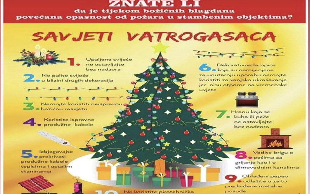 Vatrogasci upozoravaju na povećanu opasnost od požara tijekom blagdana