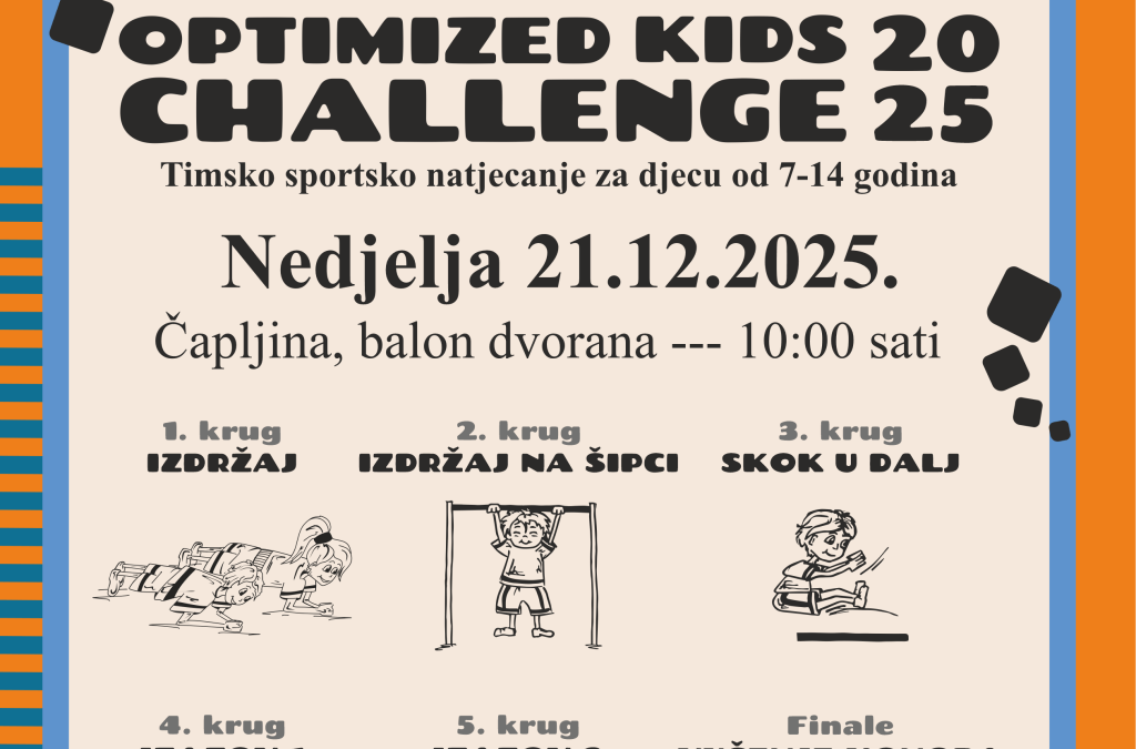 Čapljina domaćin dječje sportske manifestacije ‘Optimized Kids Challenge 2025’