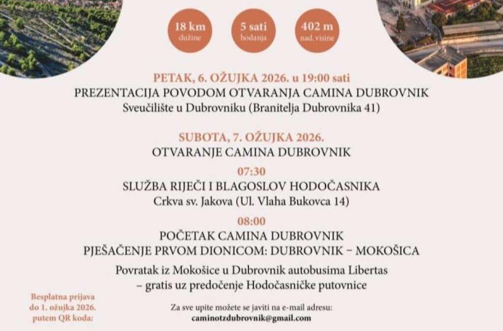 Nova Camino ruta od Dubrovnika do Međugorja za hodočasnike i ljubitelje pješačenja i prirode