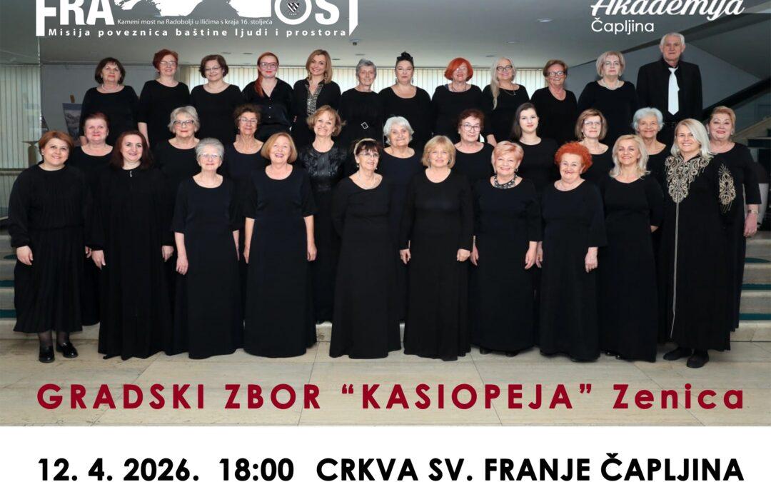 Gradski zbor „Kasiopeja“ iz Zenice gostuje u crkvi sv. Franje Asiškog