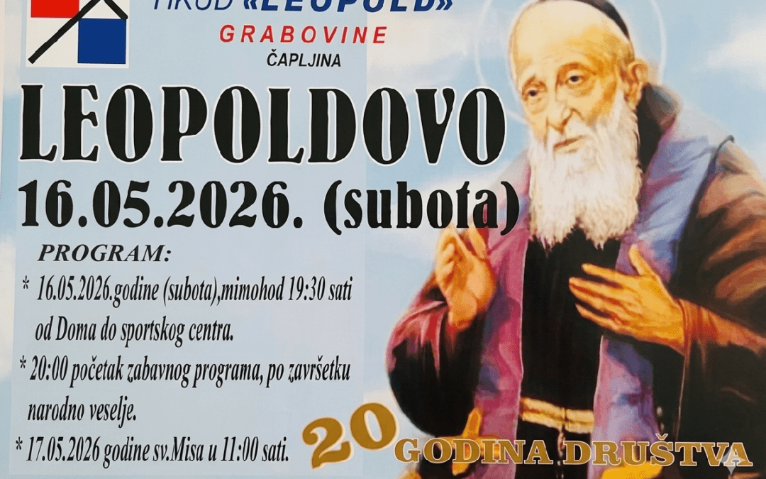 HKUD „Leopold“ iz Grabovina slavi 20. obljetnicu i blagdan sv. Leopolda