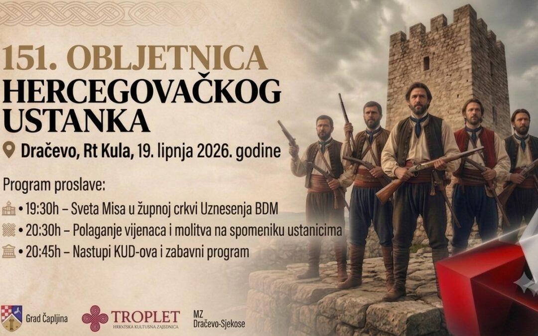 U petak u Dračevu obilježava se 151. obljetnica Hercegovačkog ustanka: Sjećanje na povijesni otpor i početak kraja osmanske vlasti