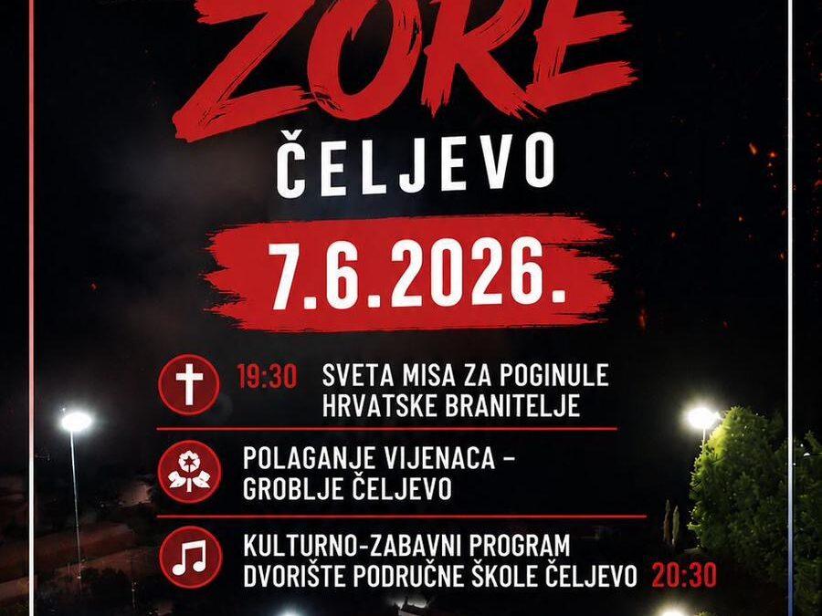 U Čeljevu će i ove godine biti obilježene Lipanjske zore