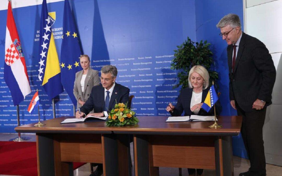 BiH i Hrvatska potpisale ugovor o graničnim prijelazima