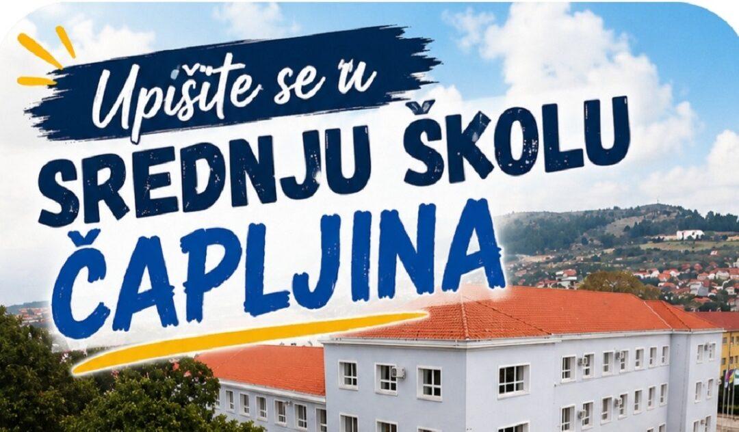 Srednja škola Čapljina objavila Natječaj za upis redovitih učenika u prvi (I.) razred