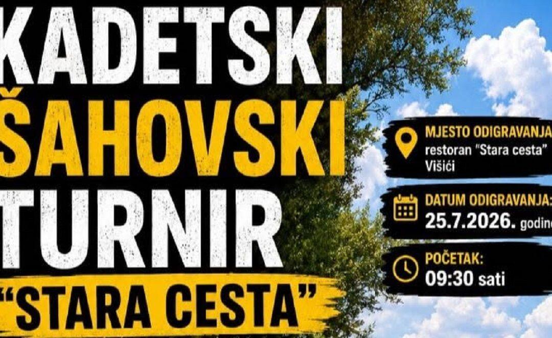 Šahovski klub Čapljina organizira kadetski šahovski turnir „Stara cesta“