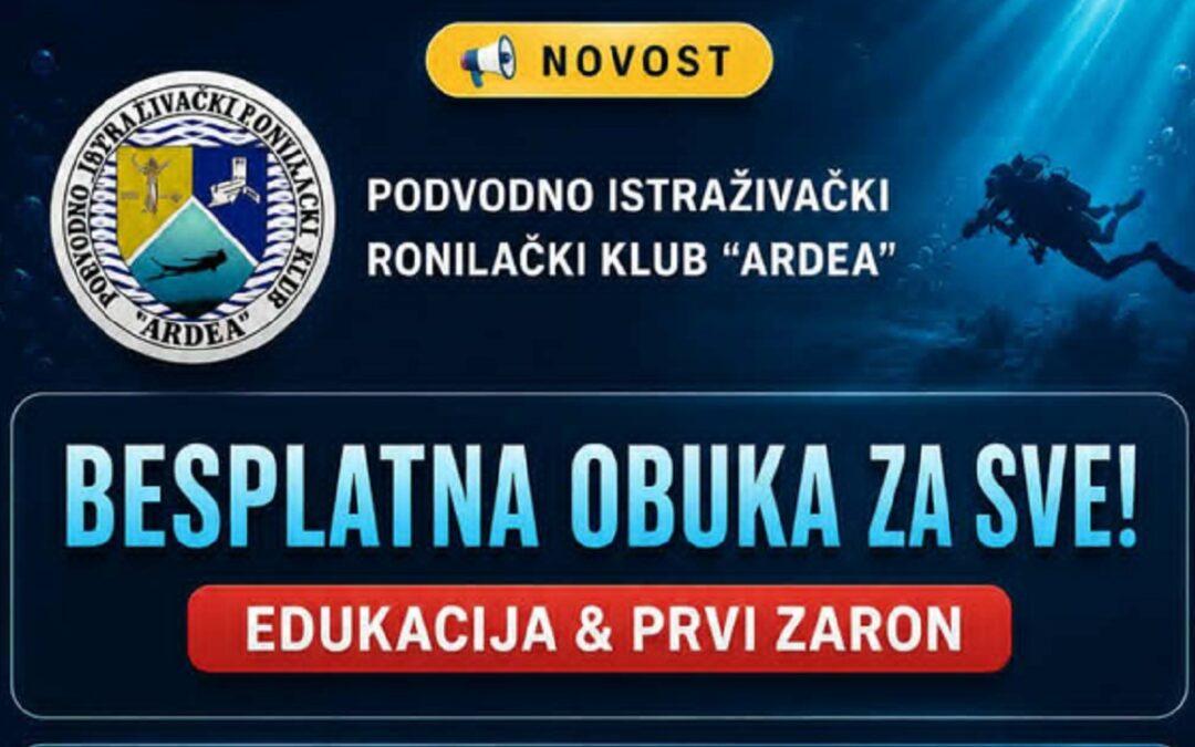 Ronilački klub Ardea nastavlja istraživanja podvodne baštine, a mladima nudi besplatnu obuku ronjenja