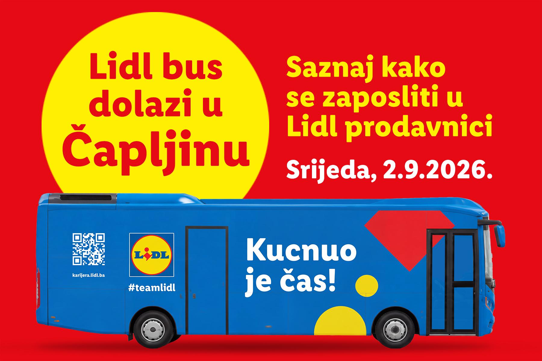 Kucnuo je čas za upoznavanje uživo: “Lidl bus” dolazi u Čapljinu Kucnuo je čas za upoznavanje uživo: “Lidl bus” dolazi u Čapljinu