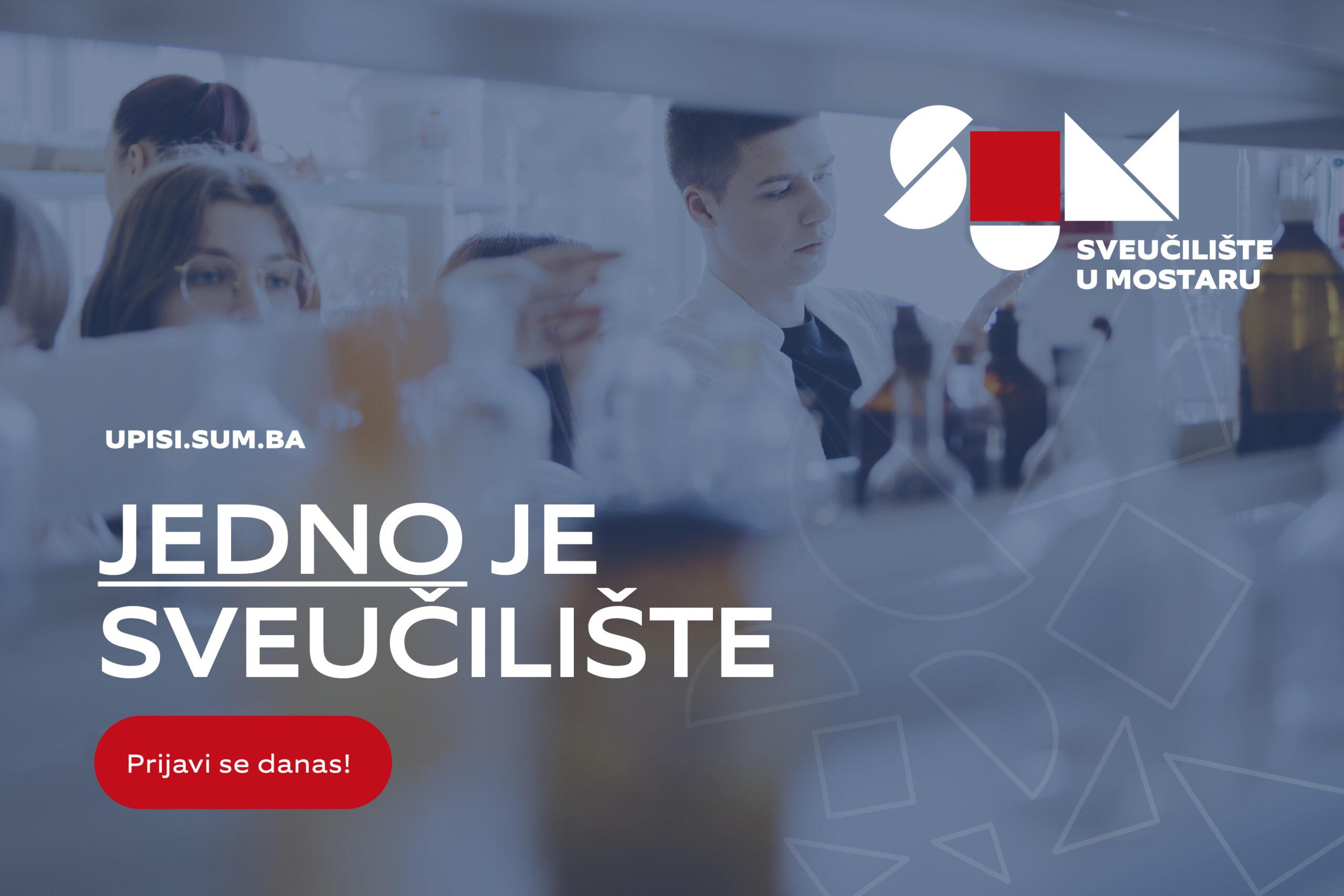 SUM Mostar: Otvorene prijave za jesenski upisni rok SUM Mostar: Otvorene prijave za jesenski upisni rok