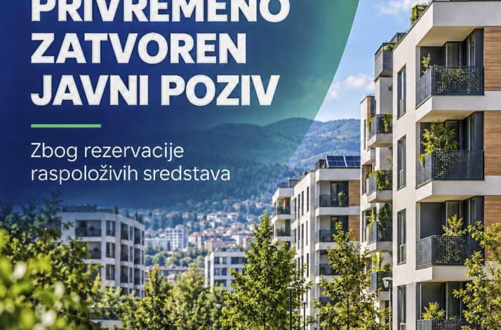Fond za zaštitu okoliša FBiH privremeno zatvorio javni poziv za energetsku učinkovitost