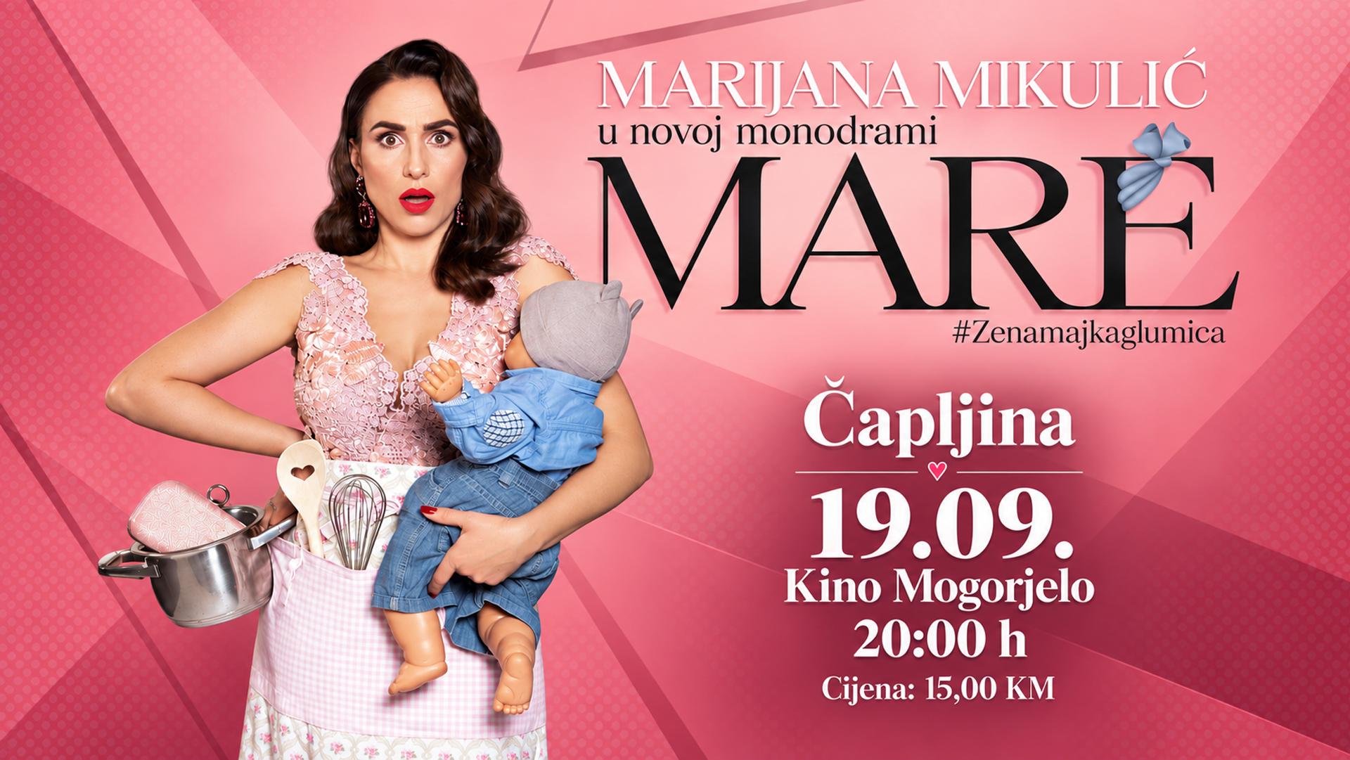 Monodrama „MARE #ženamajkaglumica“ stiže u Čapljinu Monodrama „MARE #ženamajkaglumica“ stiže u Čapljinu