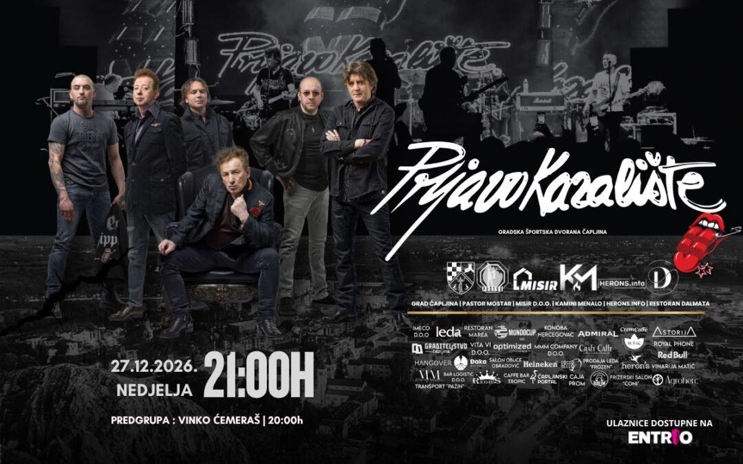 Prljavo kazalište stiže u Čapljinu: Veliki koncert 27. prosinca